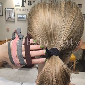 Amazon | [Herbeluemily] ヘアゴム 跡がつかない 髪ゴム 6本